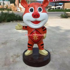 玻璃鋼十二生肖雕塑,玻璃鋼卡通動物雕塑