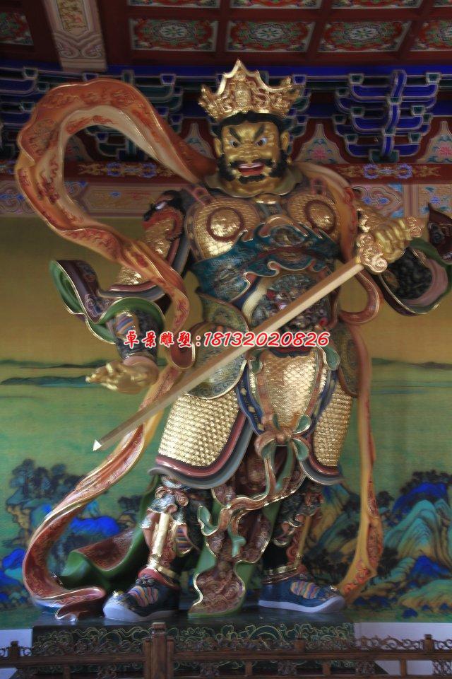 玻璃鋼四大天王雕,玻璃鋼彩繪神仙雕塑 (1)