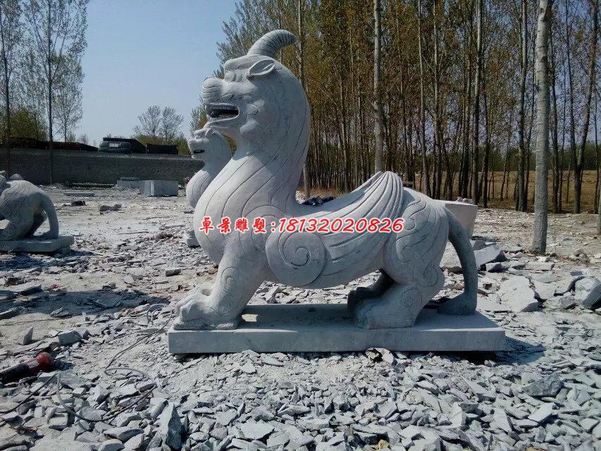 獨角獸石雕,法院門口石雕