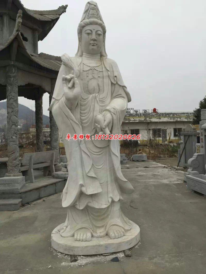 觀音菩薩石雕,大理石立式觀音雕塑