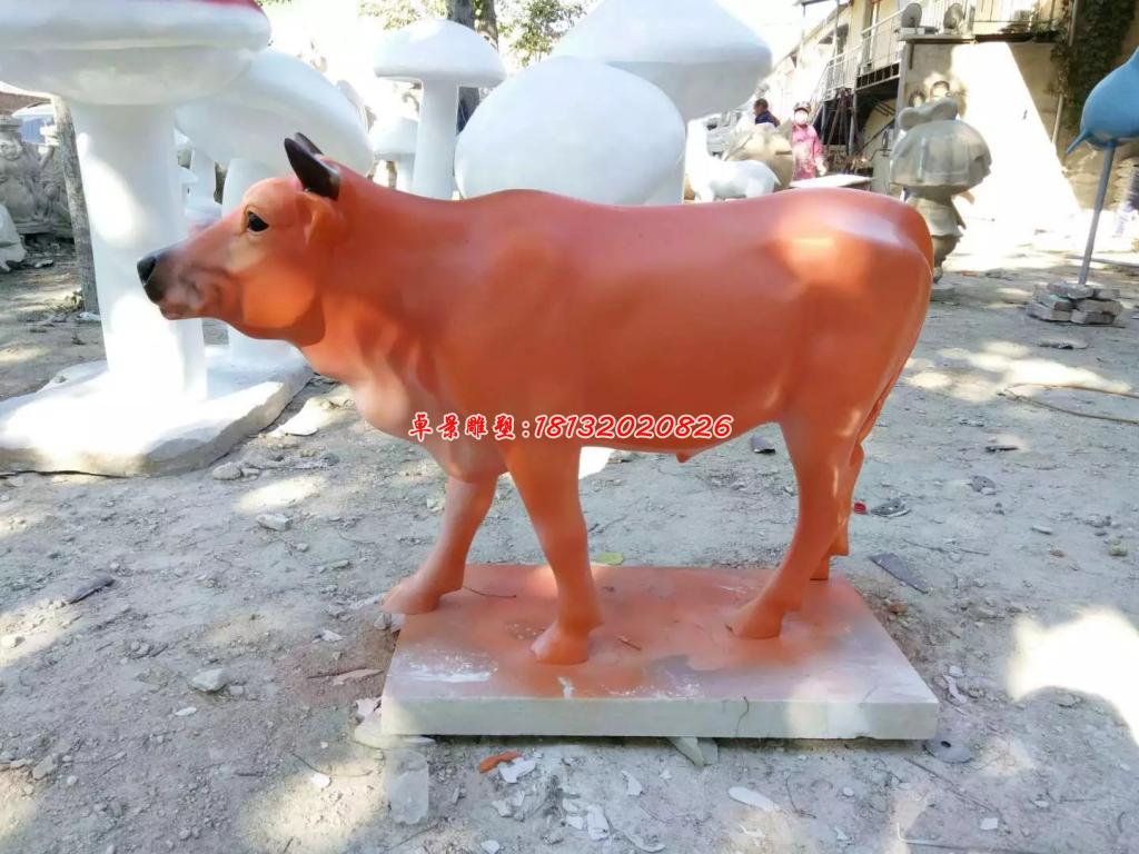 玻璃鋼牛雕塑,玻璃鋼動(dòng)物雕塑