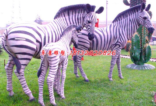 玻璃鋼動物雕塑,仿真斑馬雕塑