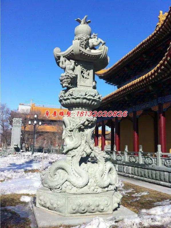 大理石燈雕塑,寺廟石雕燈 (3)