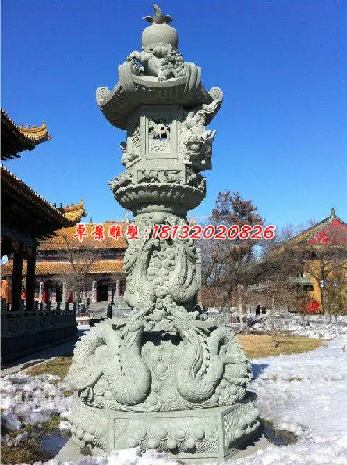 大理石燈雕塑,寺廟石雕燈 (4)