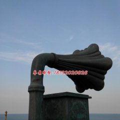 留聲機銅雕，廣場大型景觀銅雕
