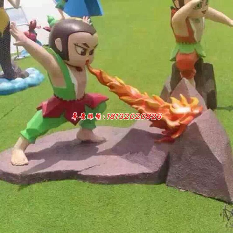 玻璃鋼葫蘆娃雕塑,玻璃鋼動畫人物雕塑 (3)