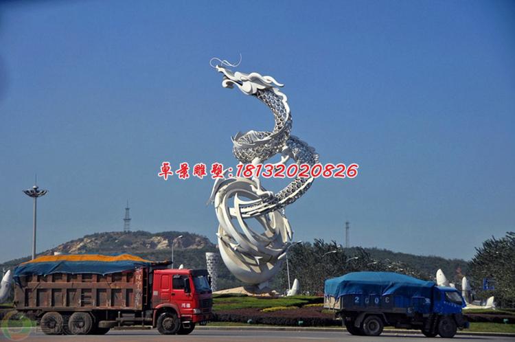 不銹鋼龍雕塑,飛龍雕塑,廣場不銹鋼雕塑