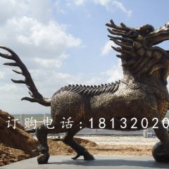 麒麟銅雕，廣場麒麟銅雕
