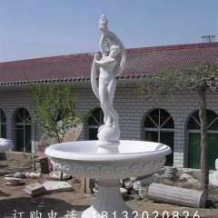 西方人物石噴泉,漢白玉人物石噴泉