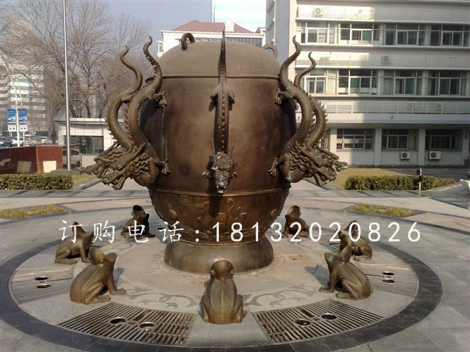 地震儀銅雕,地理學院景觀銅雕