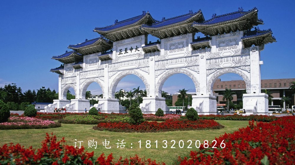 石雕牌坊,五門牌坊,廣場牌坊雕塑 (1)