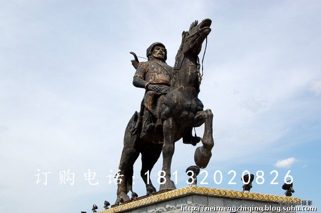 銅雕人物騎馬,廣場景觀雕塑