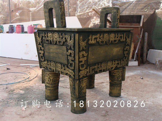 銅雕鼎,四腳鼎,廣場銅鼎雕塑