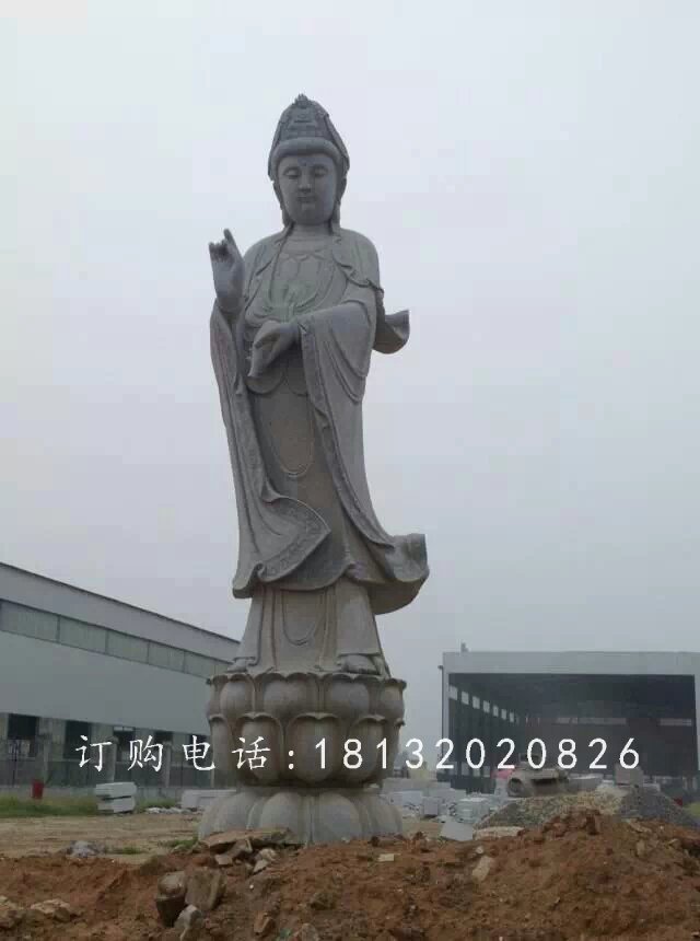 觀音菩薩石雕,大型立式觀音雕塑 (3)