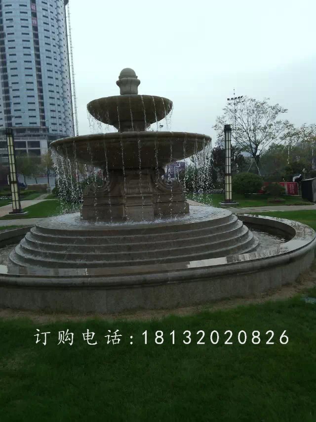 噴泉石雕,小區歐式石噴泉