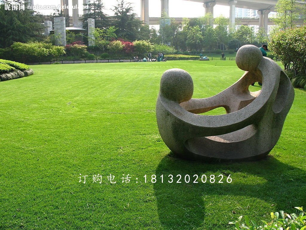 抽象人物石雕,公園抽象人物石雕