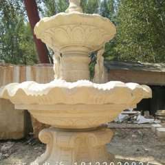兩層噴泉石雕,砂巖噴泉雕塑