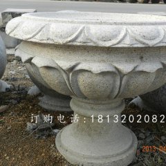 大理石花盆雕塑,公園花盆石雕