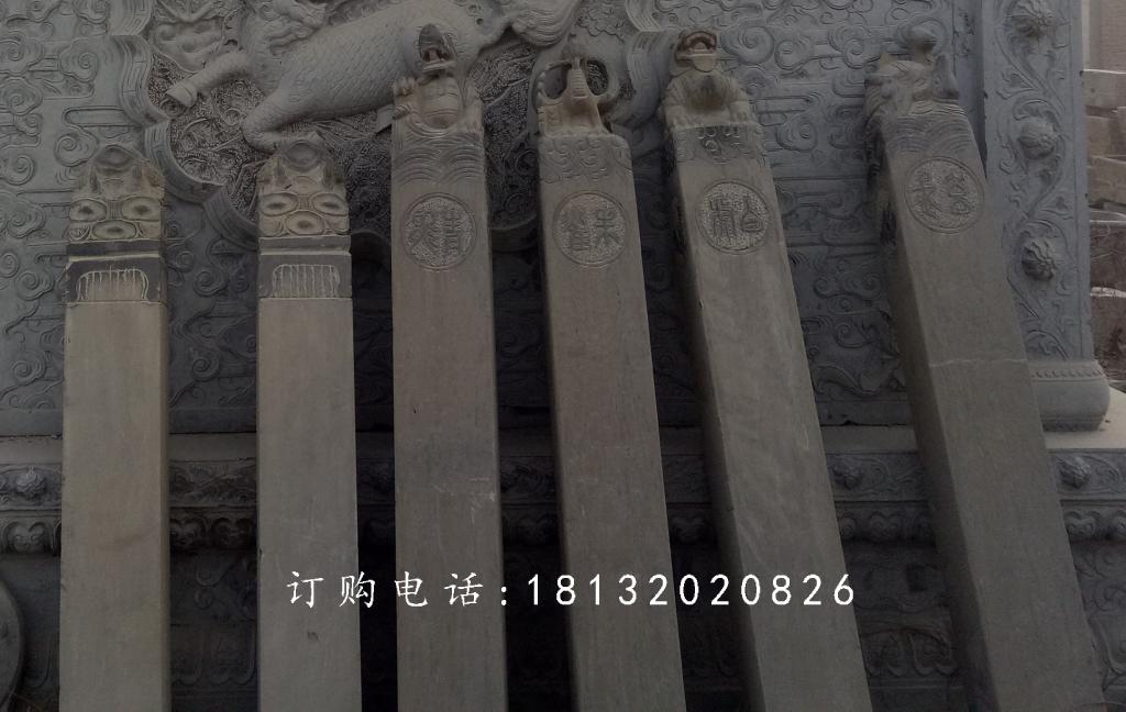 青石拴馬柱雕塑,仿古拴馬柱石雕