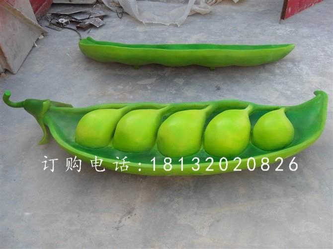 豌豆雕塑,仿真植物玻璃鋼雕塑 (4)