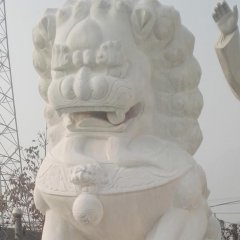 漢白玉獅子雕塑,漢白玉北京獅子