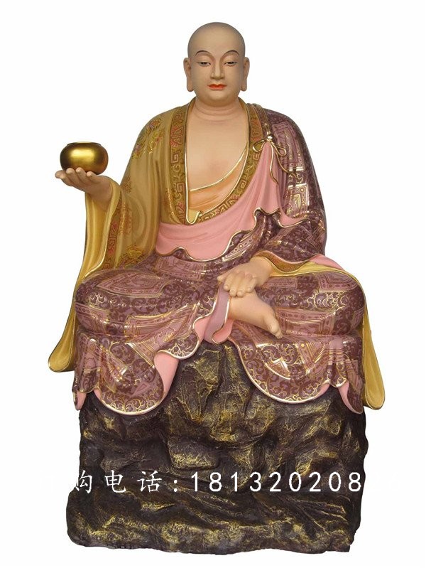 坐式佛像雕塑,玻璃鋼十八羅漢 (4)