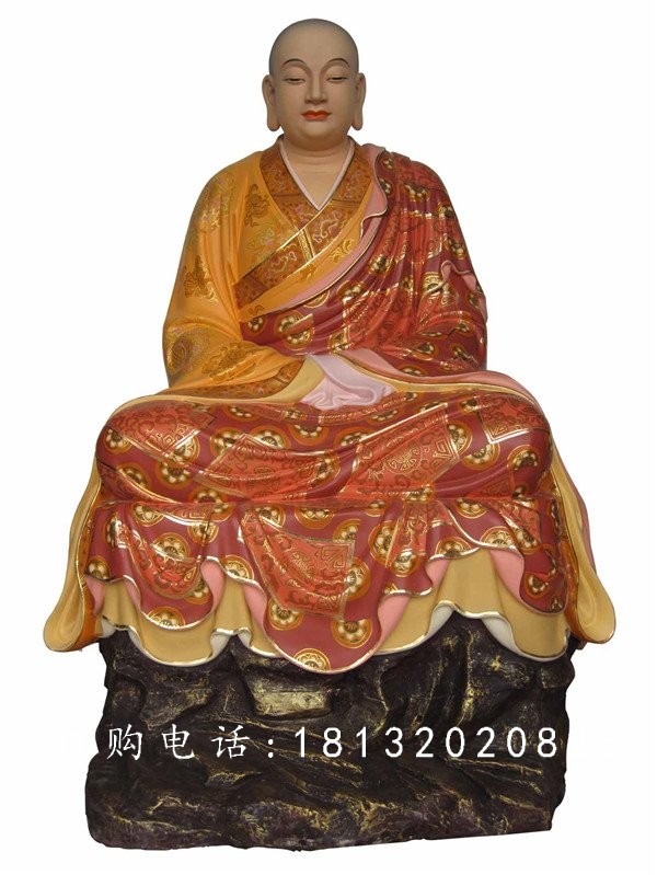 坐式佛像雕塑,玻璃鋼十八羅漢 (5)
