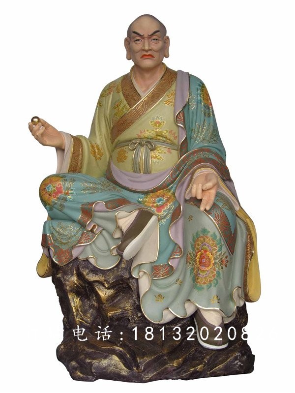 坐式佛像雕塑,玻璃鋼十八羅漢 (3)