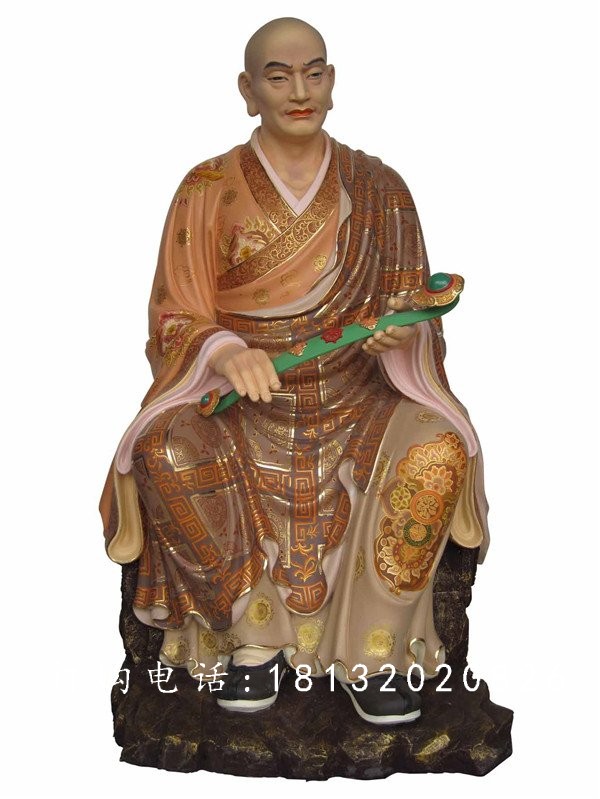 坐式佛像雕塑,玻璃鋼十八羅漢 (6)