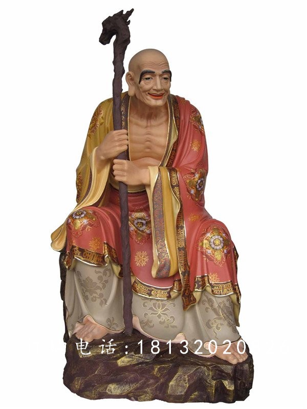 坐式佛像雕塑,玻璃鋼十八羅漢 (7)