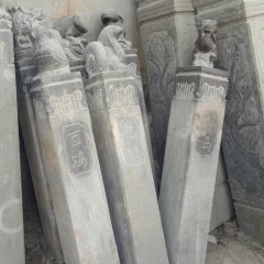 青石拴馬柱雕塑,仿古拴馬柱