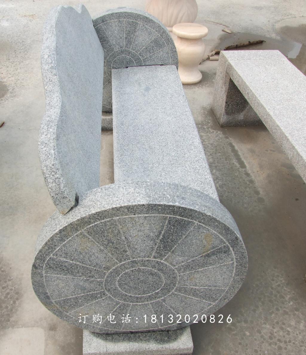 大理石椅子,公園長椅石雕 (1)