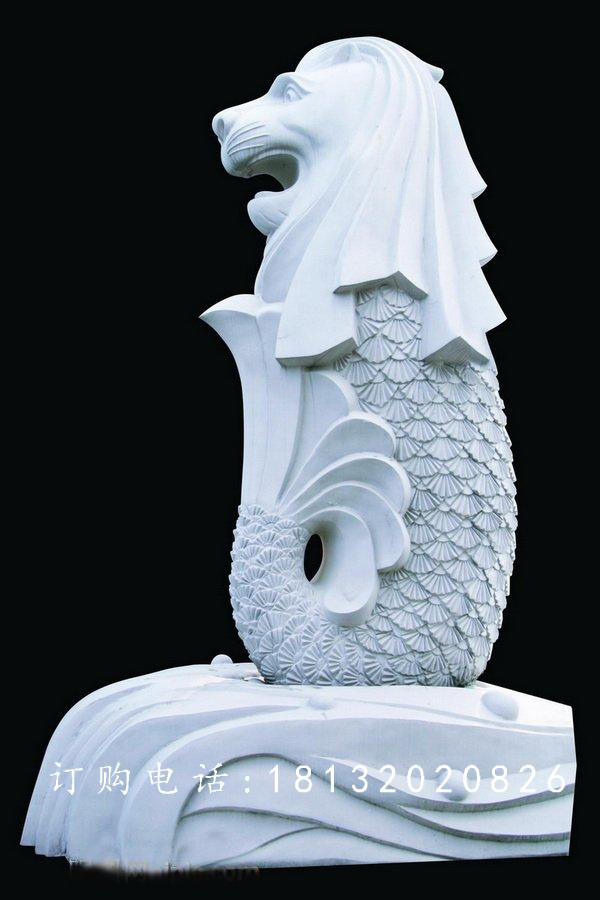 魚尾獅石雕,公園景觀石雕