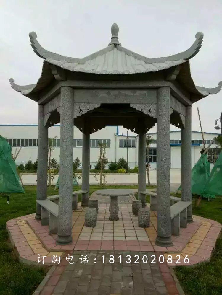 青石涼亭,公園涼亭石雕