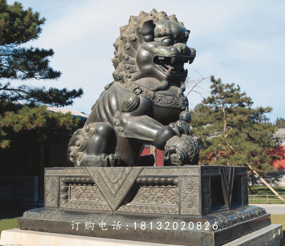 銅雕獅子，銅雕動物雕塑