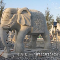 石雕大象,大理石動物雕塑