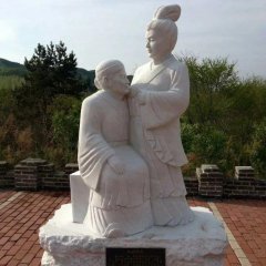 乳姑不怠石雕，二十四孝石雕