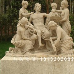 阿波羅與眾芙妮石雕，公園西方人物石雕