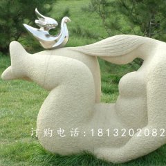 抽象女人石雕，公園景觀石雕