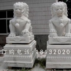 北京獅石雕，漢白玉動物雕塑