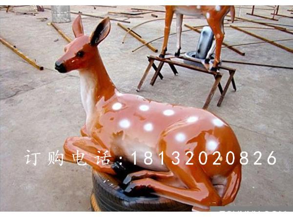 玻璃鋼梅花鹿雕塑,玻璃鋼仿真動物