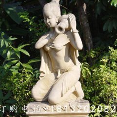 美女沐浴石雕，公園人物石雕