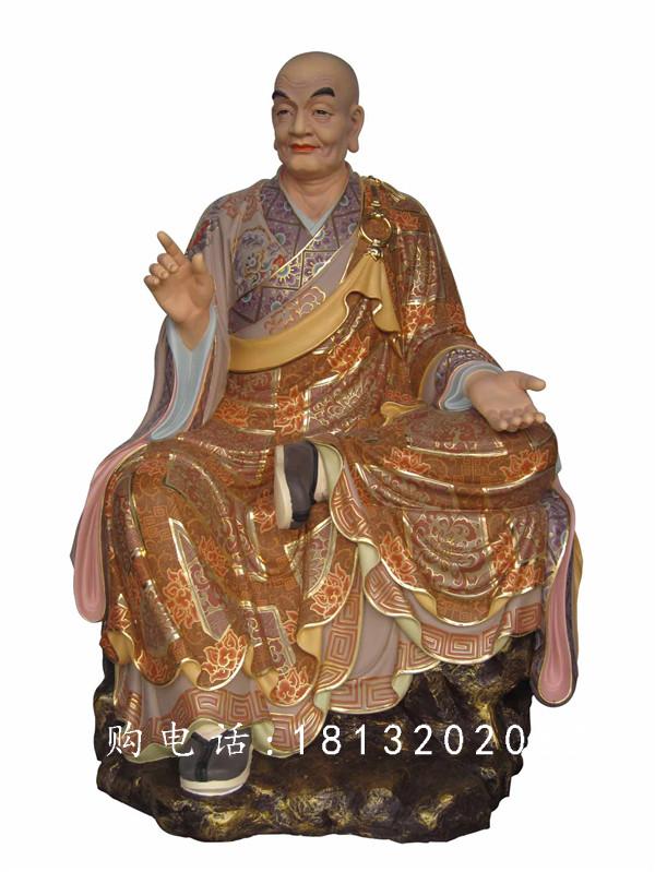 玻璃鋼十八羅漢雕塑,玻璃鋼彩繪佛像雕塑 (2)