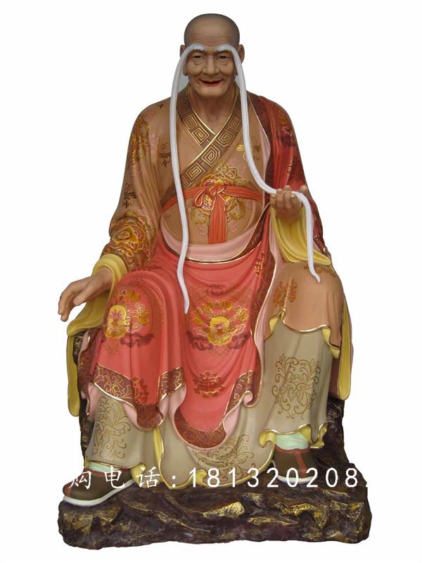 玻璃鋼十八羅漢雕塑,玻璃鋼彩繪佛像雕塑 (5)
