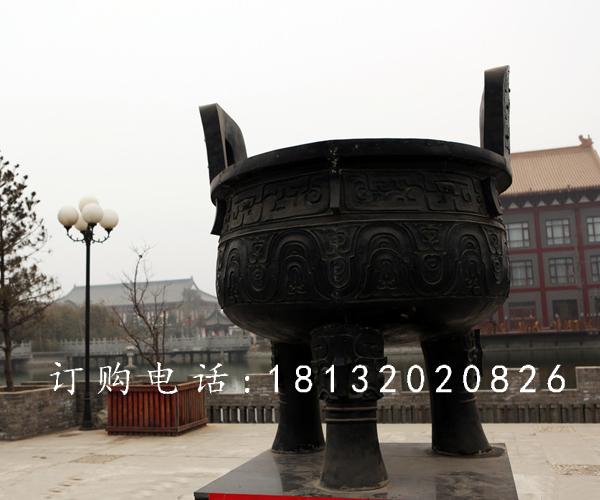 三足鼎銅雕,廣場銅鼎雕塑 (1)