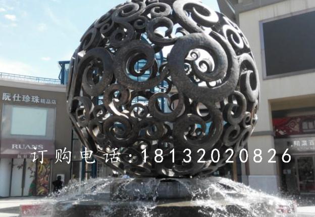 花紋球銅雕,廣場景觀球