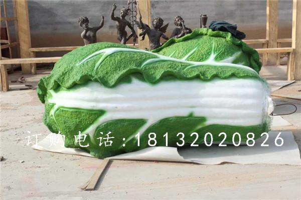 玻璃鋼白菜雕塑,仿真蔬菜雕塑