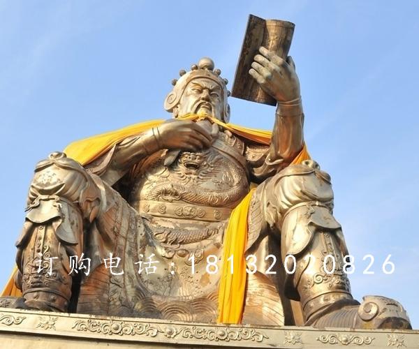 關公讀春秋銅雕,大型關公銅雕