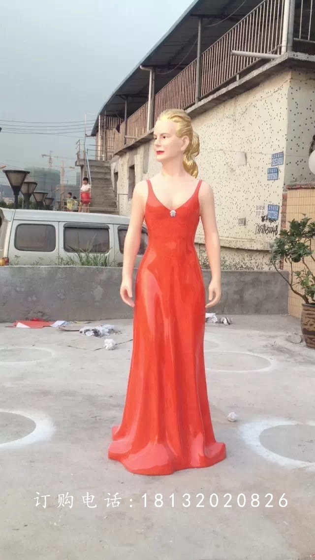 玻璃鋼仿真人物,玻璃鋼女人雕塑 (4)