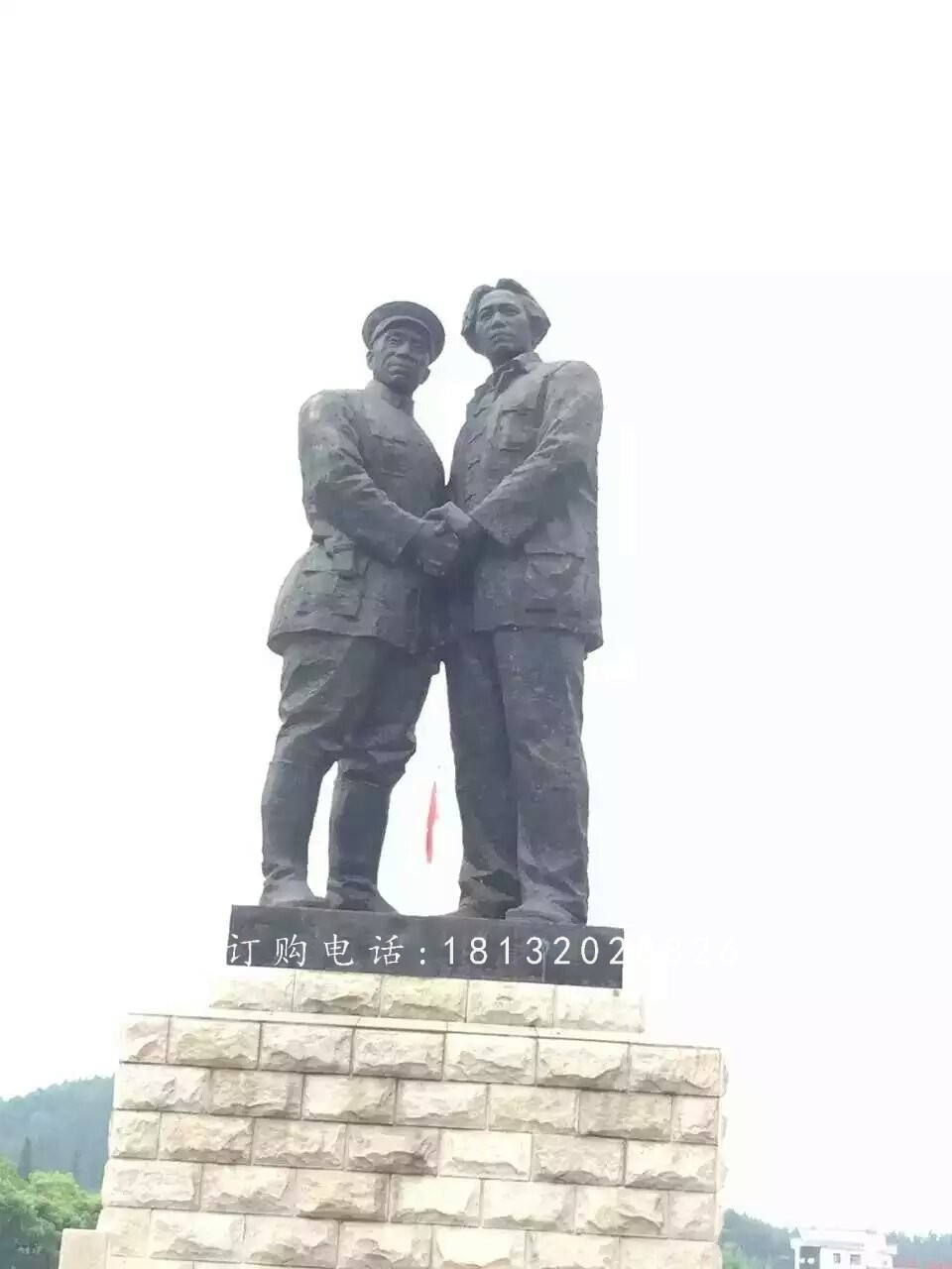 兩位偉人雕塑,廣場人物銅雕
